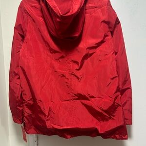 Vibrant Red Hooded Jacket